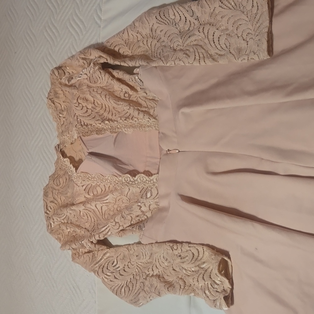 NWT Pink Lace BEBE Dress - Long Sleeve  Size 8 - Picture 7 of 13